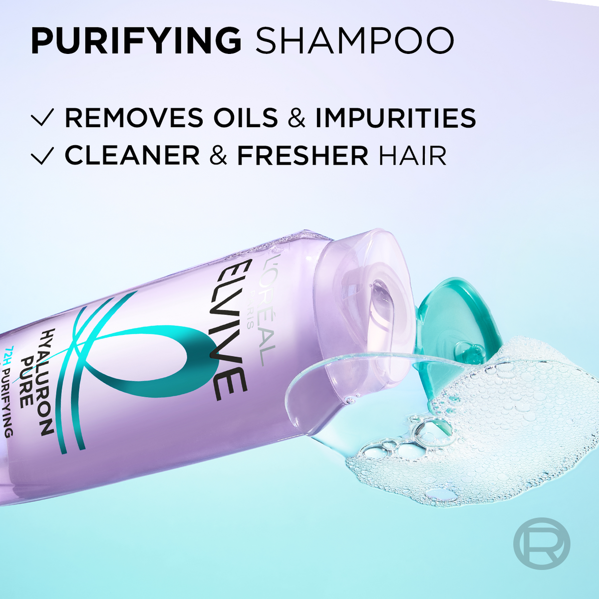 L’Oréal Paris Elvive Hyaluron Pure Purifying Shampoo for Oily Roots And Dehydrated Length 400 ML