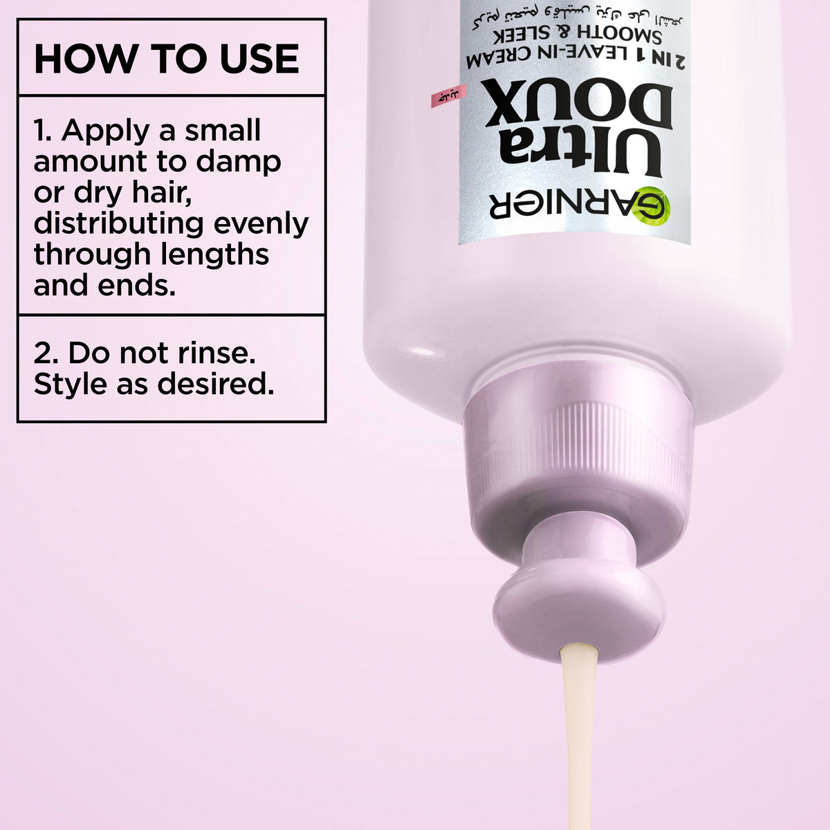 Garnier Ultra Doux Rice Water Infusion & Starch, Leave In Cream, for Long Hair