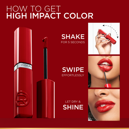 L’Oréal Paris Infallible Laque Resistance Liquid Lipstick, 16H Lacquer-Like Shine Finish Longwear & Transferresistant, 5ml