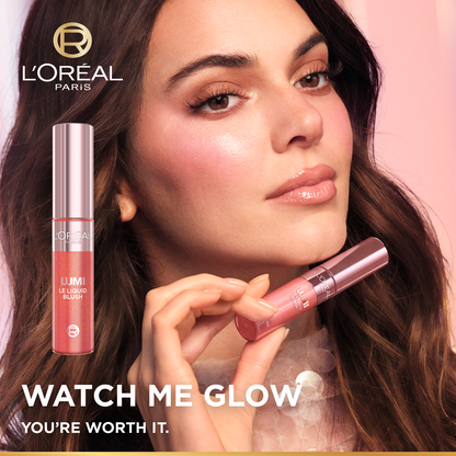 L’Oréal Paris Lumi Le Liquid Blush with a Glowy Radiant Natural Blush Finish, Weightless and Buildable, 11ml