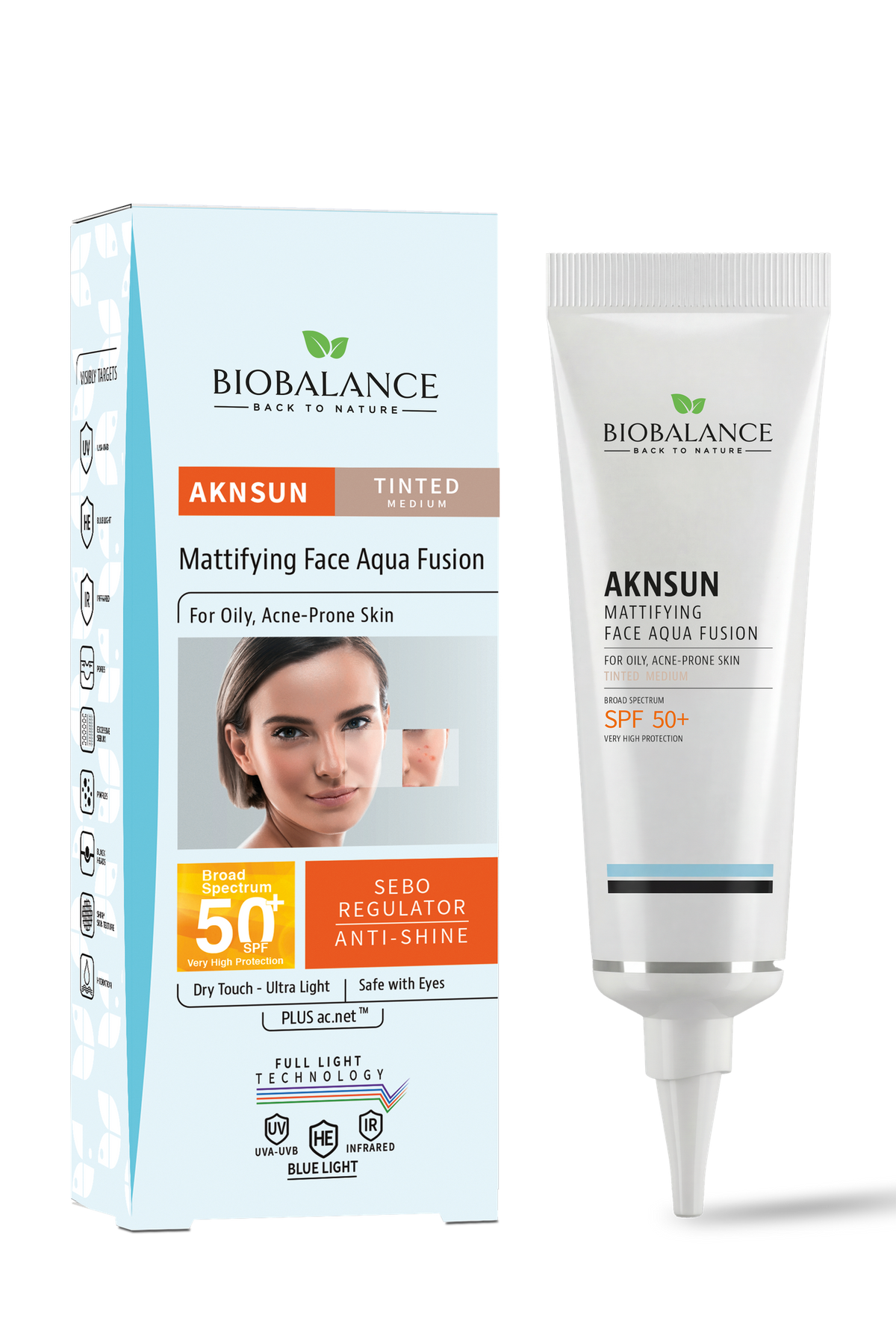 Bio Balance Aknsun Mattifying Face Aqua Fusion SPF50+ 40ml