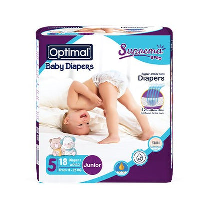 Optimal Baby Diapers – 5 Junior (11-25kg) / 18 pcs