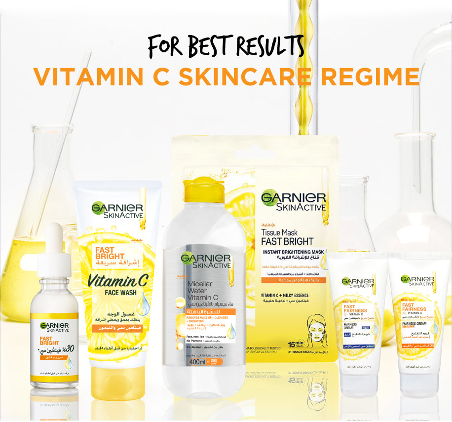 Garnier Fast Bright Vitamin C Brightening Tissue Mask For Uneven & Dull Skin