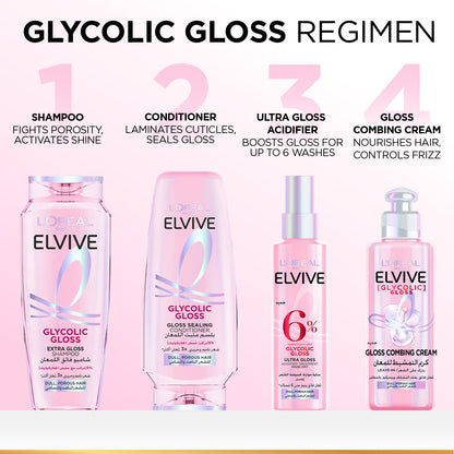L’Oréal Paris, Elvive, Glycolic Gloss Conditioner, Glossing treatment, 5% [Gloss Complex] with Glycolic Acid, 200ml