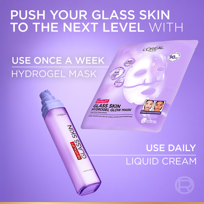 L’Oréal Paris Revitalift Glass Skin Hydrogel Glow Mask, Transform Your Skin For A Dewy, Plumped, Glass Skin In Only 90 Minutes, 1pc.