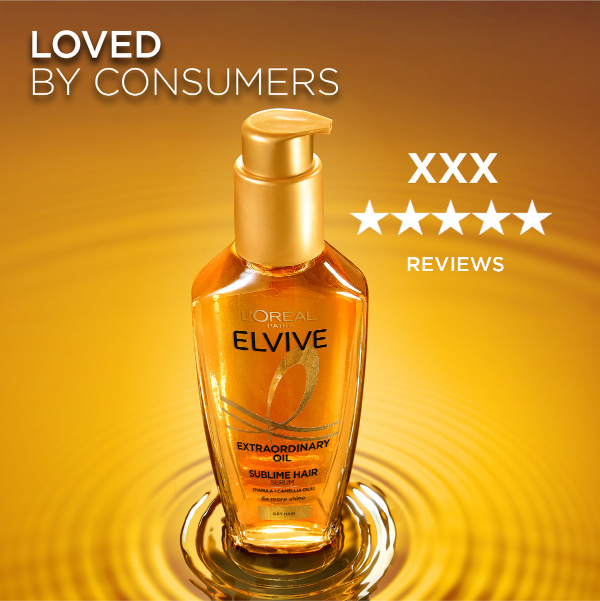 L’Oréal Paris Elvive Extraordinary Hair Oil Treatment, Non-Sticky Serum For Dry Hair-100ml