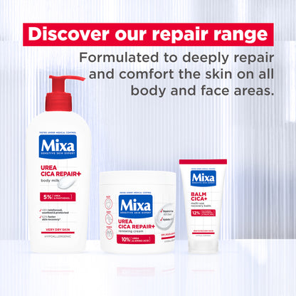 Mixa Cica Balm+ Multi-Purpose Repair Balm for Damaged & Irritated Skin 50ml – Fast Skin Recovery Care for Chapped, Burned & Sensitive Skin