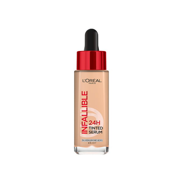 L’Oréal Paris Infallible 24H Tinted Serum with 1% Hyaluronic Acid for Radiant Hydrated Skin, Light to Medium Coverage, 30ml