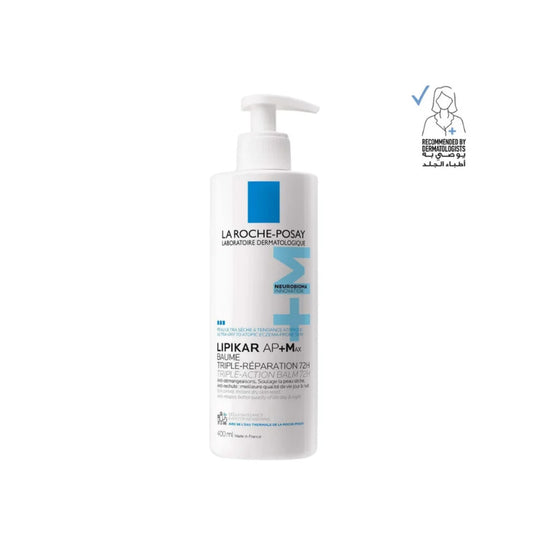 La Roche Posay LIPIKAR Balm AP+Max Triple-action balm with Neurobioma for ultra-dry to atopic eczema-prone skin. 400ml