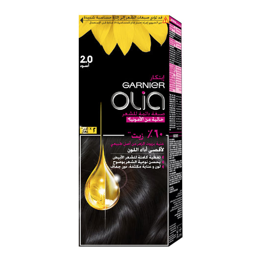 Garnier Olia Ammonia Free, Permanent Hair Coloration at Home with Natural Origin Flower Oils