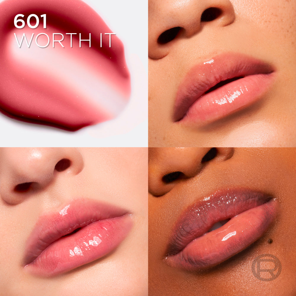 L’Oréal Paris Plump Ambition Hyaluron Lip Oil, 24HR Hydration and Volumizing Shine