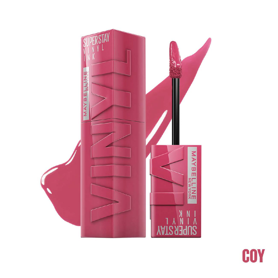 Maybelline New York Super Stay Vinyl Ink Long lasting 16 Hour Wear, No Budge, Instant Shine Lipstick