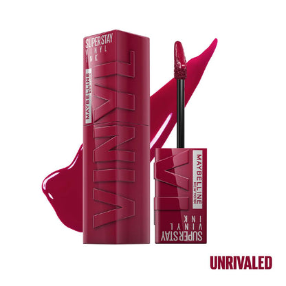 Maybelline New York Super Stay Vinyl Ink Long lasting 16 Hour Wear, No Budge, Instant Shine Lipstick