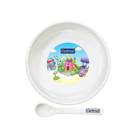 Non-Slip Feeding plate With Silicone Tip Spoon (4m+) – 3