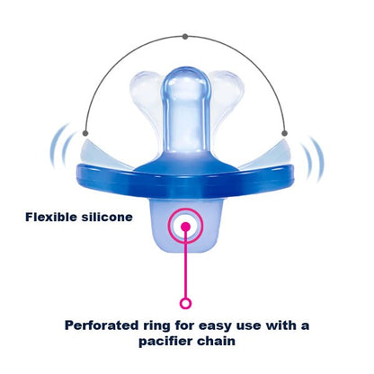 Optimal Round Nipple Silicone Pacifier