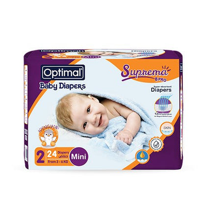 Optimal Baby Diapers – 2 Mini (3-6kg) / 24 pcs