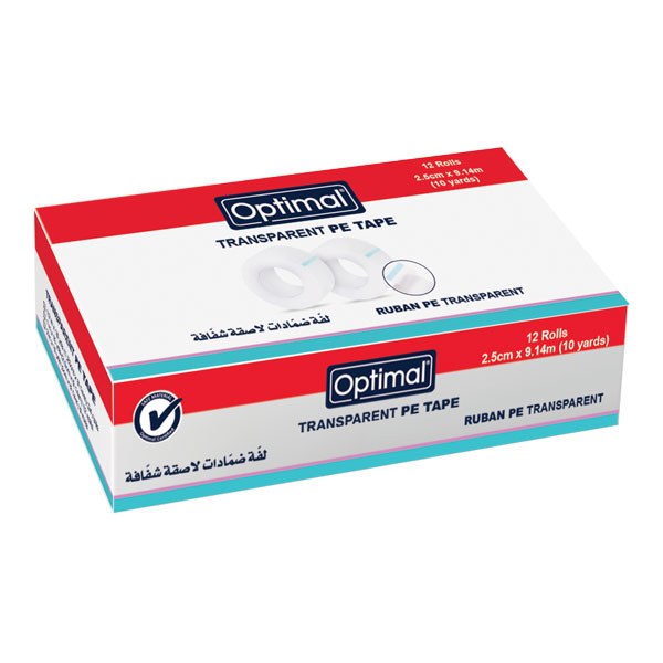 Optimal Transparent PE Tape 9.14m – 2.5cm (12 rolls)