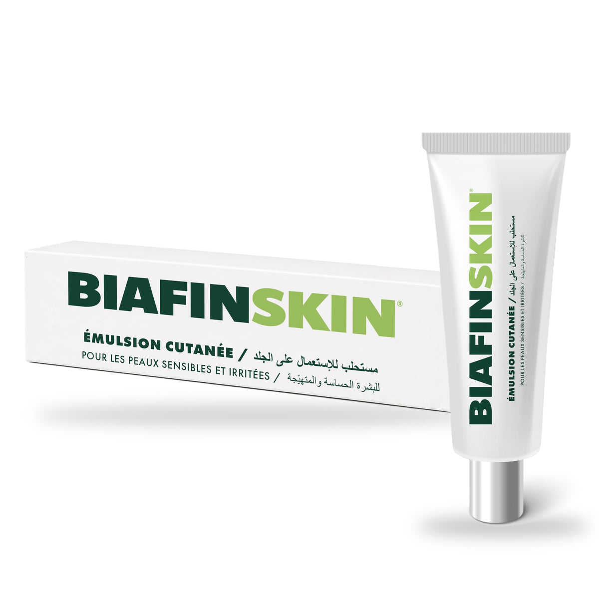 Biafinskin skin emulsion, box and tube