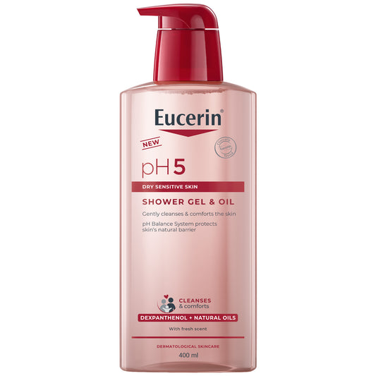 Eucerin pH5 Shower Gel & Oil, with Dexpanthenol & Natural Oils 400ml