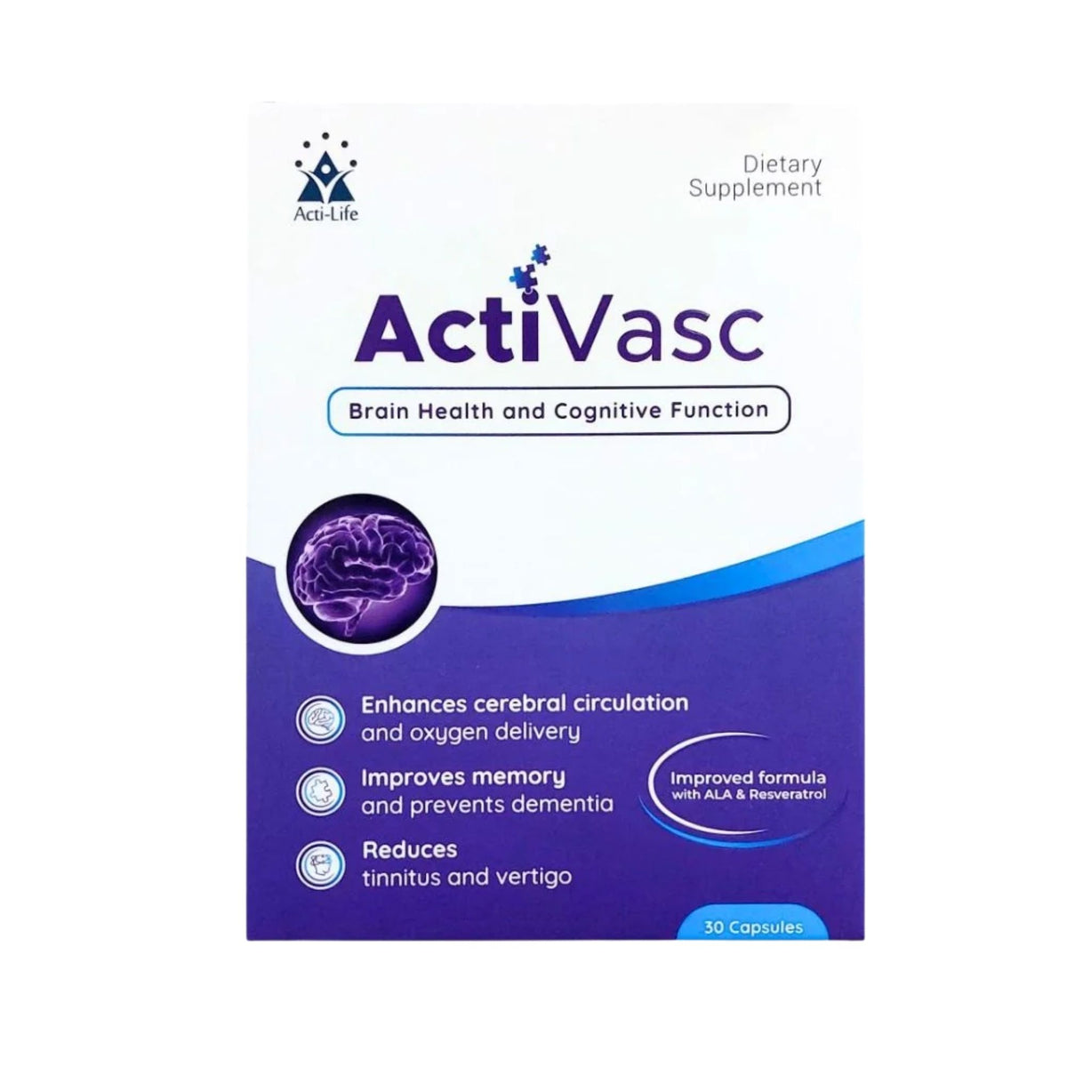 Acti-Life  ActiVasc Brain Health and Cognitive Function