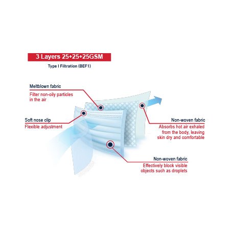 Hygienic Earloop Masks (50pcs/box) – 3