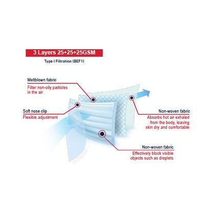 Hygienic Earloop Masks (50pcs/box) – 3
