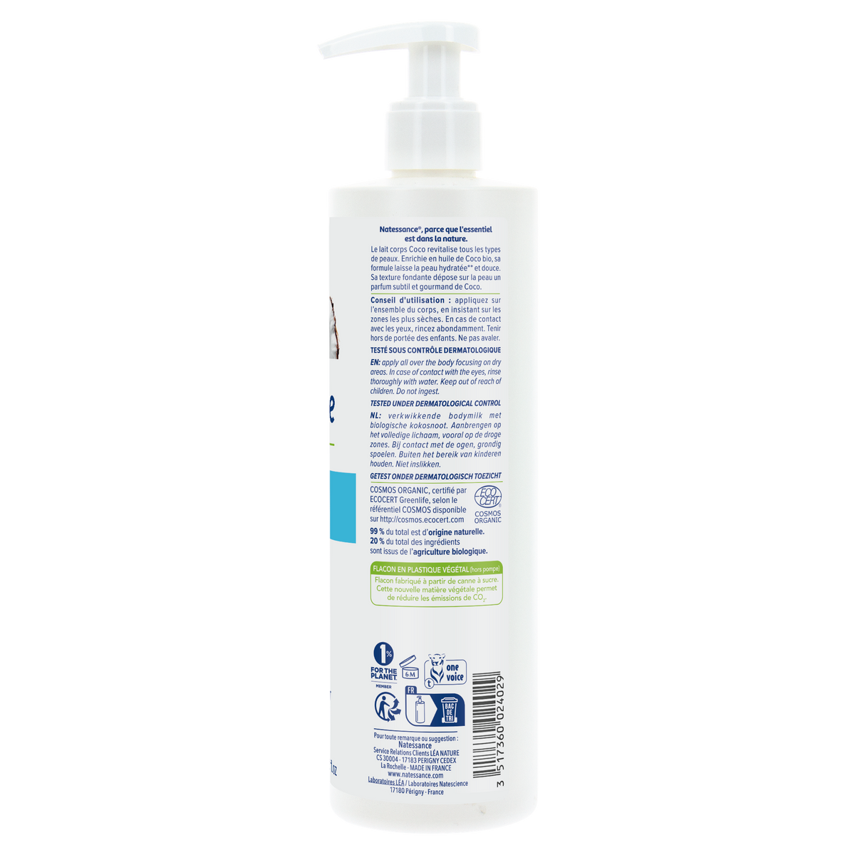 Organic Revitalizing Coconut Body Milk 400ml â€“ 1