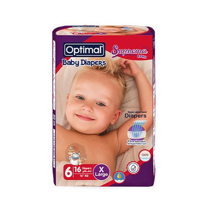 Optimal Baby Diapers – 6 X-Large (16+kg) / 16 pcs