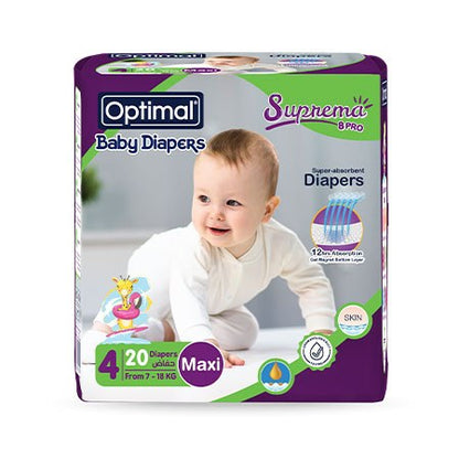 Optimal Baby Diapers – 4 Maxi (7-18kg) / 20 pcs