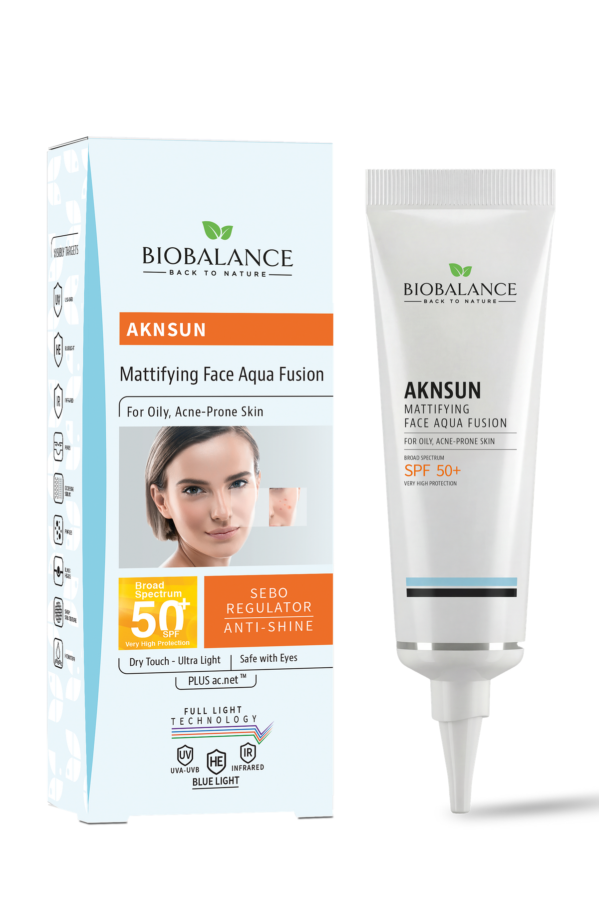 Bio Balance Aknsun Mattifying Face Aqua Fusion SPF50+ 40ml
