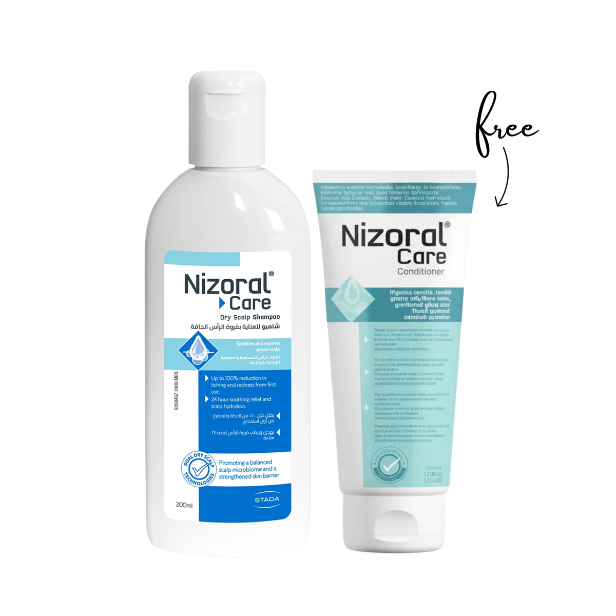 Nizoral Care Dry Scalp Shampoo + Conditioner 200ml – BUY 1 GET 1
