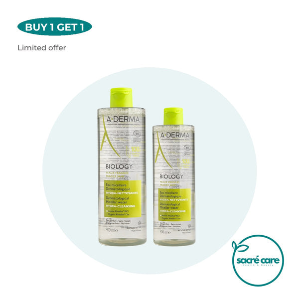 Buy 1 Get 1: A-Derma Biology micellar water 400ml – 1