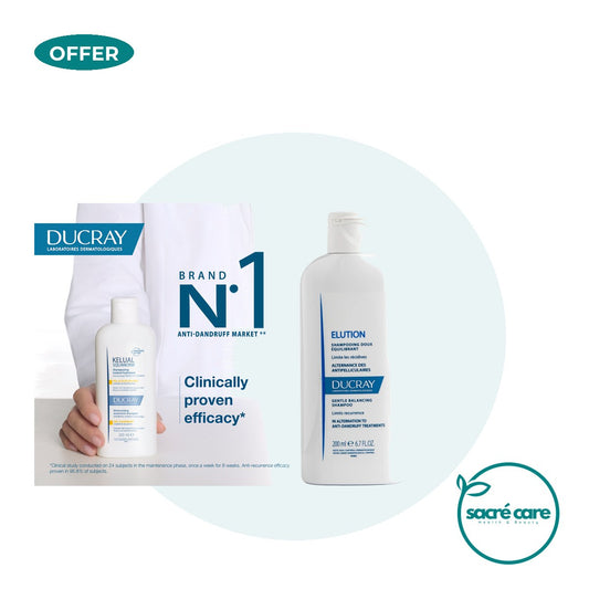 Ducray Kelual Squanorm anti-dandruff treatment shampoo & get a FREE 100ml Elution Rebalancing Anti-dandruff shampoo – 1