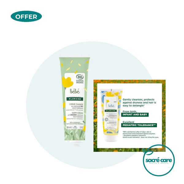 Klorane Baby Certified Organic Change Cream and get a free 500ml Gentle Foaming gel – 1