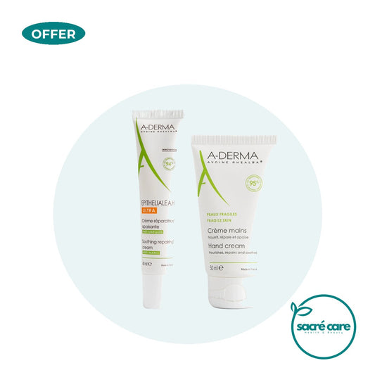One A-Derma Epitheliale AH Ultra Anti-mark Repairing Cream and get a FREE 50ml A-Derma hand and nails cream – 1