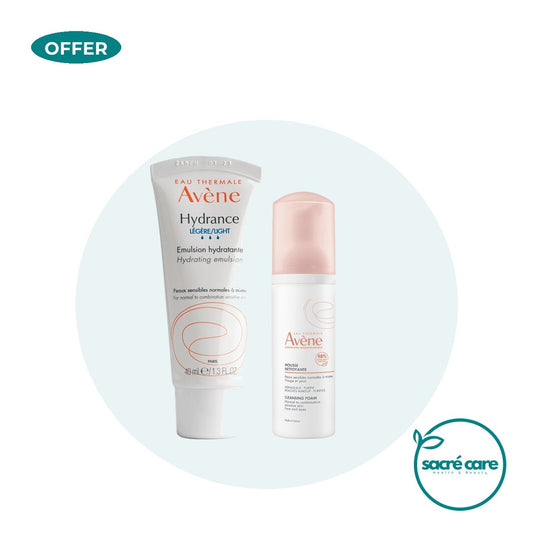 One Avène Hydrating Emulsion Hydrance Light and get a FREE 150ml Avène Cleansing Foam – 1